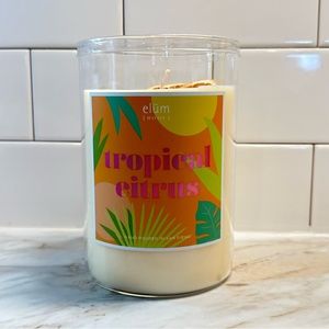 Elūm Home Tropical Citrus Large Scented Jar Candle 28 oz NEW
